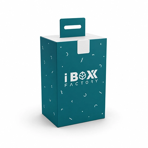 Custom Box with hanging and locking tab