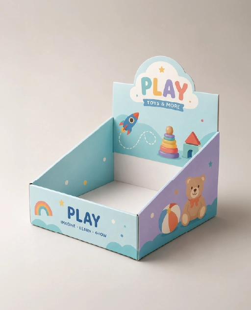 Custom Auto Bottom Counter Display Toy Boxes