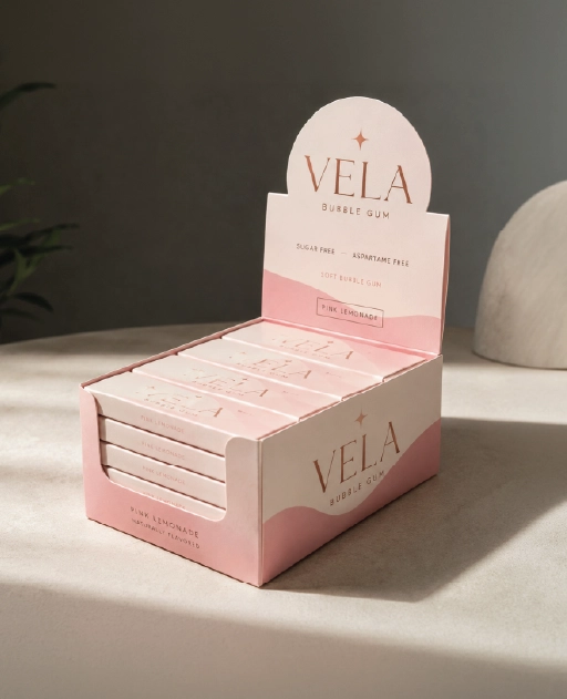 Custom Bubble Gum Display Boxes