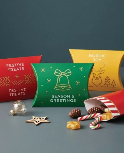 Custom Christmas Pillow Boxes