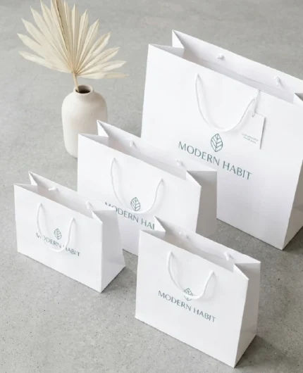 Custom White Paper Bags