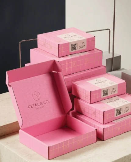 Custom Large Pink Shipping Boxes