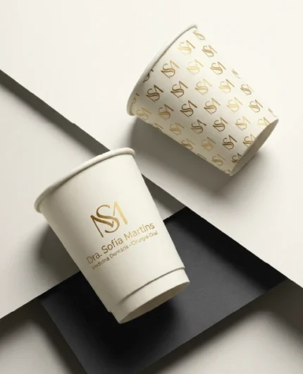 Customized paper coffee cups