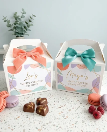 Personalized valentine candy boxes