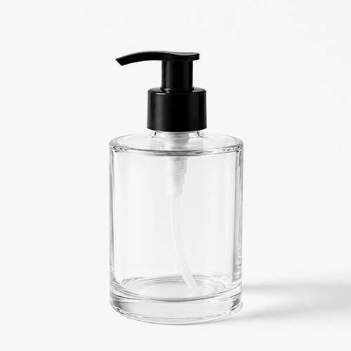 Custom Clear Glass Boston Round Bottles
