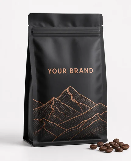 Custom Flat Bottom Coffee Bags